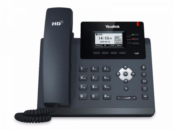 VoIP-телефон Yealink SIP-T40P темно-серый/черный